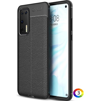 Huawei P40 Удароустойчив Litchi Skin Калъф и Протектор