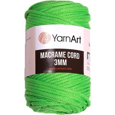 YarnArt Příze Macrame Cord 802, 3 mm - zelená