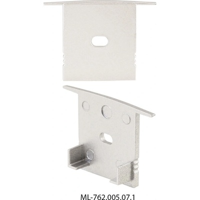 ML-762.005.07.1 Koncovka s otvorem pro AD, stříbrná barva, 1ks