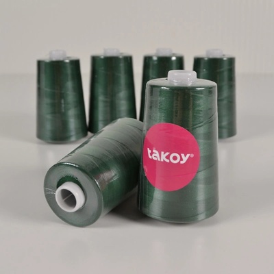 Takoy Overlock / coverlock polyesterová niť TKY 5000 farba smaragdová