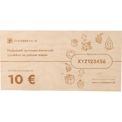 ČistéDrevo Darčekový poukaz 10 €