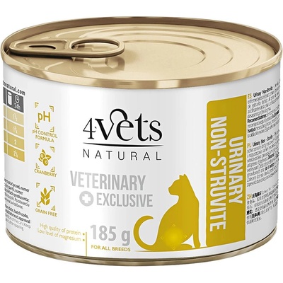 4Vets NATURAL 4Vets Cat Natural Veterinary Exclusive URINARY 185 г