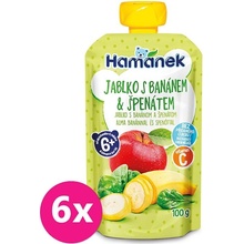 Hamánek Kapsička Jablko banán špenát 6 x 100 g