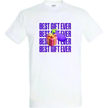 Най-добрият подарък - мъжка тениска (бяла) - l