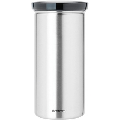 Brabantia Буркан за съхранение на кафе капсули Brabantia 646988, За до 18 броя капсули, Неръждаема стомана, Устойчив на пръстови отпечатъци, Инокс/тъмносив (646988)