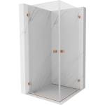 Mexen Lunar-B Duo сгъваема душ кабина 100 x 100 см, прозрачна, матиран меден - 832-100L-100P-65-00 (832-100L-100P-65-00)