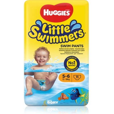 Huggies Little Swimmers 5-6 еднократни пелени за плуване 12-18 kg 11 бр