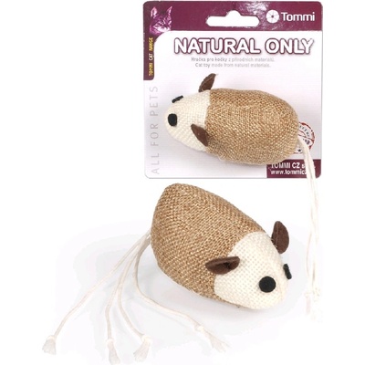 Natural Only - myška hnědá s bílým ocáskem, 8cm