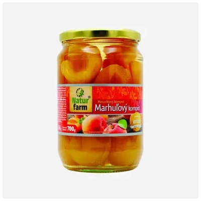 NaturFarm Marhuľový kompót v sladkom náleve 700 g