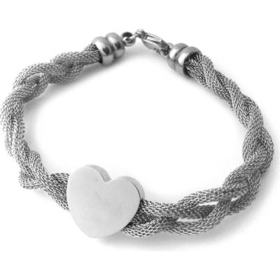 Steel Jewelry náramek srdce z chirurgické oceli NR090338