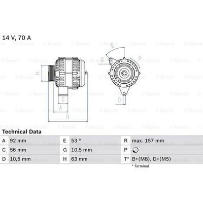 Alternátor BOSCH 0 986 039 760