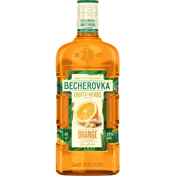 Becherovka Orange & Ginger 20% 0,5 l (holá láhev)