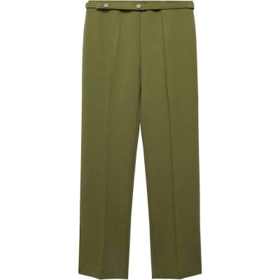 MANGO Панталон с ръб 'Creta' зелено, размер 36