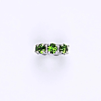 Čištín Korálek 36939772 Stříbrný se swarovski fern green krystal P 1371