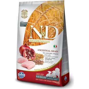 N&D Dog Low Grain Puppy Medium&Maxi Chicken & Pomegranate 12 kg
