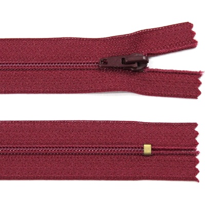 Spirálový zip no.3 nerozepínací 25cm - více barev color: 577 růžová vínová