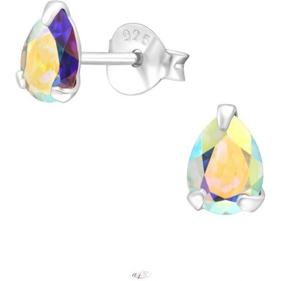 Prosperk stříbrné náušnice duhové slzy S0927