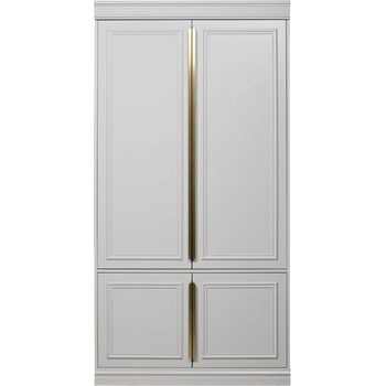 WOOOD Светлосив гардероб от масивен бор 110x215x62 cm Organize - WOOOD (800891-M)