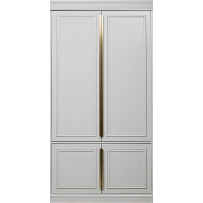 WOOOD Светлосив гардероб от масивен бор 110x215x62 cm Organize - WOOOD (800891-M)