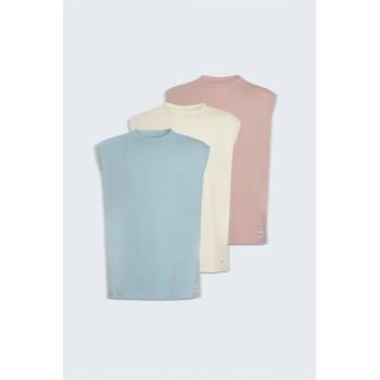 Native Youth Men's Tank Vest - Blue/Pink/Stone