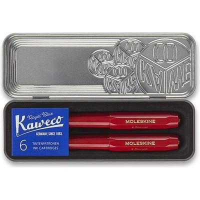 Sada kuličkové pero a plnicí pero Moleskine Kaweco červená – Sleviste.cz