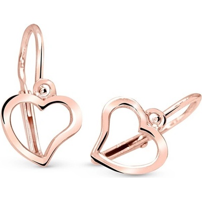 Cutie Jewellery Srdiečkové náušničky z ružového zlata C2760-10-X-4