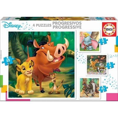 Educa Disney rozprávky 4v1 12,16,20,18104 25 dielov
