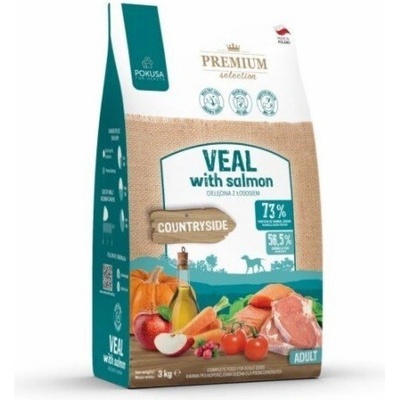 Pokusa Premium Selection Veal with salmon Adult 3 kg