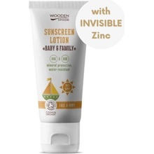 WoodenSpoon opalovací tělové mléko v tubě Baby & Family SPF30 150 ml