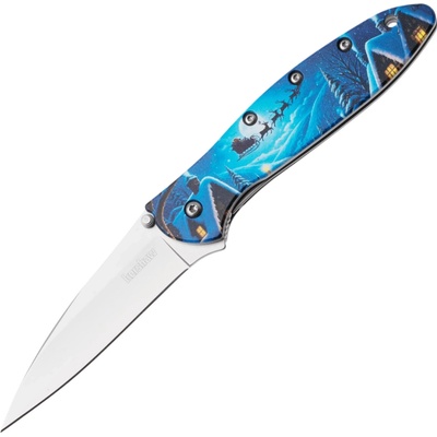Kershaw LEEK 14C28N Stone washed with Aluminum Handle - Xmas K-1660C25