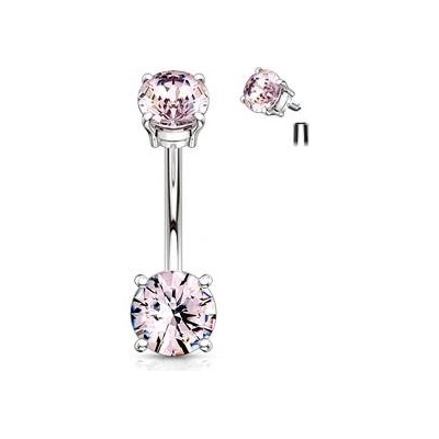 Šperky4U piercing do pupíku s kamínky WP01318-P