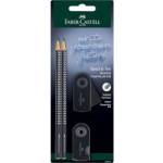 Faber-Castell Моливи 2 броя Sparkle II Black B с гума и острилка
