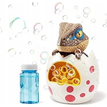 DINOSAURUS VE VAJÍČKU POUŠTĚJÍCÍ MÝDLOVÉ BUBLINY ŠEDÝ