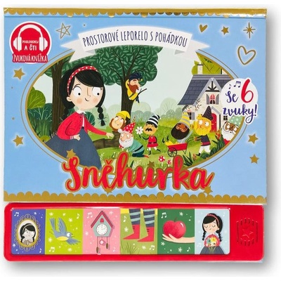 Svojtka Snehulienka - priestorové leporelo s rozprávkou so 6 zvukmi