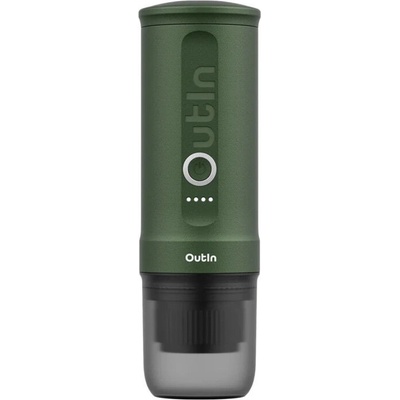 Безжична преносима кафемашина Outin Nano, 20 бара, 7500 mAh, 12V-24V, Съвместима с капсули Nespresso и насипно кафе, Зелена (A000002)