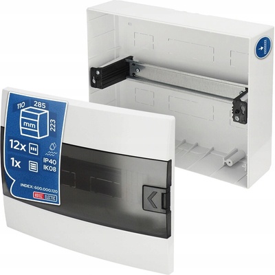 Rozvaděč Horoz Electric 12-modulový nástěnný, bílý, IP40