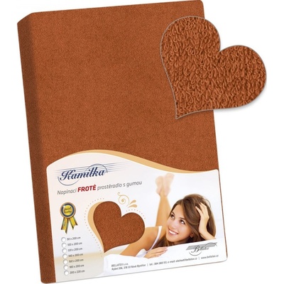 Bellatex froté prostěradlo hnědé 120x200