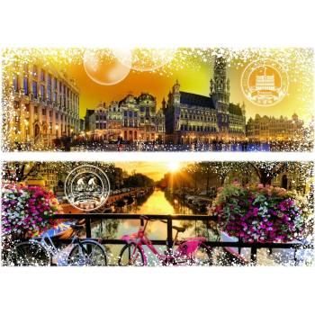 Grafika - Puzzle Travel around the World - Benelux II - 1 000 piese
