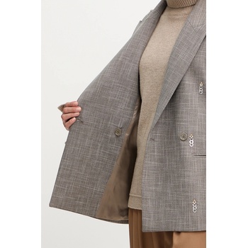 Simona Corsellini Сако Simona Corsellini в кафяво с двуредно закопчаване A25CPGI00301 (A25CPGI00301)