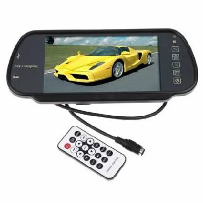 Огледало с цветен 7 LCD дисплей с USB вход и Bluetooth (XS710)