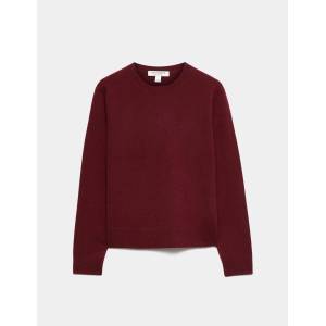 Marks & Spencer Суитшърт от чист кашмир с деколте до врата Marks & Spencer червена Marks & Spencer | Cherven | ЖЕНИ | S