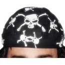 černý šátek s lebkami pro piráta