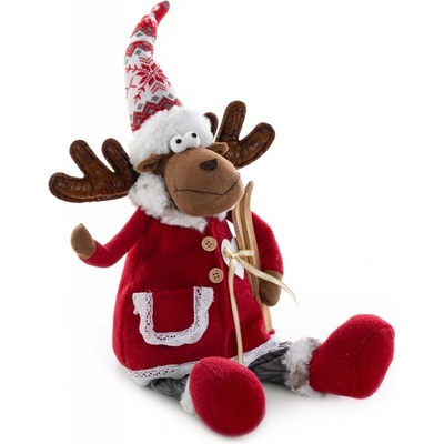 EUROFIRANY VIANOČNÁ DEKORATÍVNA FIGÚRKA REINDEER 62 CM VIACFAREBNÁ