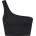Girlfriend Collective Women's One Shoulder Non Wired Low Impact Sports Bra - Black