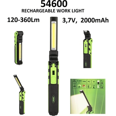 JBM Акумулаторна сгъваема LED лампа 120-360Lm, 3.7V, 2000mAh , JBM 54600