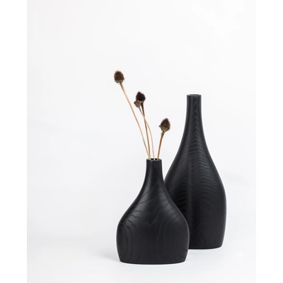 Valovič Woodworking Výhodná ponuka - Set veľká + malá váza Jaseň Black