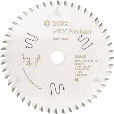 Bosch Kotoučová pila na dřevo Top Precision Best for Wood 165x20x1,8 Z48