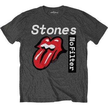 The Rolling Stones Риза No Filter Text Unisex Charcoal Grey L (RSTS98MC03)