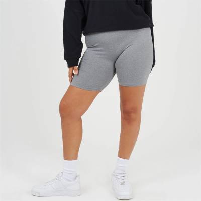 Brave Soul Дамски къси панталони Brave Soul Womens Plus Size Grey Marl Cycling Shorts - Grey Marl