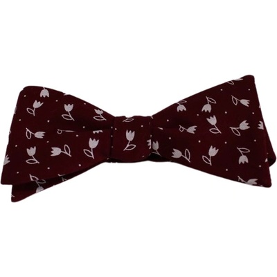 Klukovna s bílými tulipány 1665 vínový – Sleviste.cz